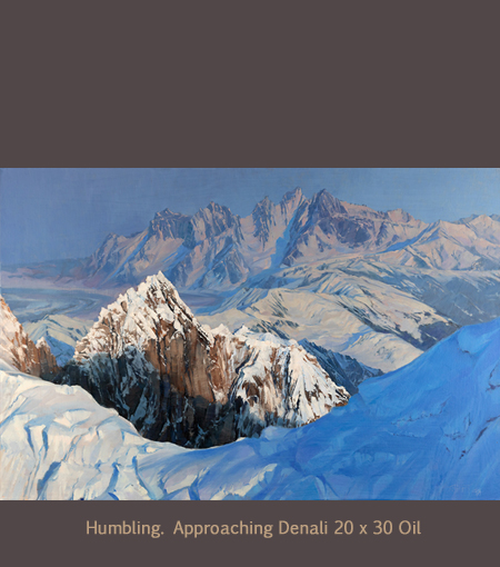 Humbling. Approaching Denali 20 x 30 Oil