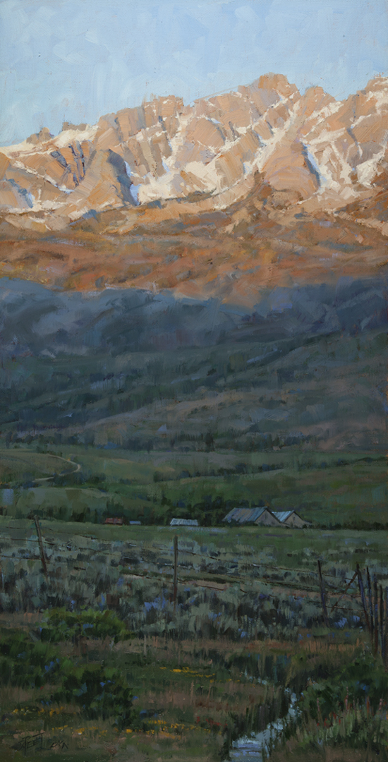 Quiet Morning Pastures  24 x 12 Oil