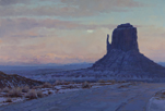 Afterglow Moon - Monument Valley 20 x 30 Oil