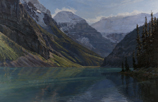 Aqua Glimmer-Lake Louise, Canadian Rockies  26 x 40 Oil