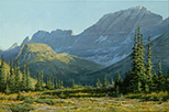 August Wildflowers and the Garden Wall-Glacier Natl Park 20 x 30 Oil
