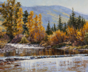 Autumn Creek Sparkle  20 x 24 Oil