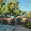 Courtyard Glow  12 x 12 Oil