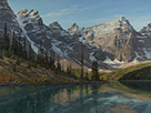 Crystal Dawn-Moraine Lake, Canadian Rockies  32 x 42.5 Oil