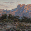 December Desert Moon 16 x 16 Oil - Salon International