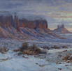 December Sunrise - Monument Valley 20 x 20 Oil