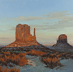 December's Dusk Shadows - Monument Valley  24 x 24 Oil