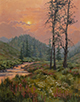 Fire Sun.  Fireweed.  14 x 11 Oil