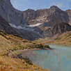 Fireweed and Aqua-Glacier National Park  10 x 10 Oil