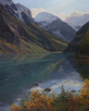 First Hints of Fall - Lake Louise, Canadian Rockies  60 x 48 Oil