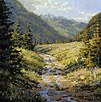 Remnants of Afternoon Rain 14 x 14 Oil