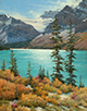 Glacier and Aqua Glisten 24 x 18 Oil