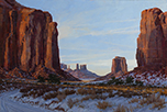 Jet Trails across Legend-Monument Valley  20 x 30 Oil