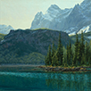 Jeweled Shimmer - Lake O'Hara, Canadian Rockies 20 x 20 Oil