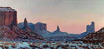 Lavender, Rose and Legend-Monument Valley  17.75 x 38 oil