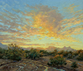 Lingering Traces of Desert Rain 10 x 12 Oil