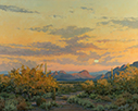 Mellow Desert Moonrise  24 x 30 Oil