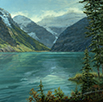 Mirrored in Aqua-Lake Louise, Canadian Rockies  24 x 24 Oil