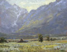 Muted Mountain Blue 14 x 18 Oil 