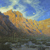 Early Moon Over Fireglow Cliffs  Acrylic