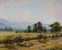 Poppies, Roses and Wine Country - Napa Valley  20 x 24 Oil