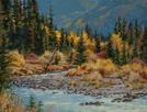 Rambling Autumn Stream 9 x 12 Oil