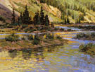 River Runs Gold 12 x 16 Oil
