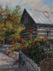 Roses and Austin Stone  16 x 12  Oil