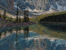 Shimmer across Glass - Moraine Lake 18 x 24 Oil Salon International 2009