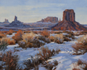 Snowy Dusk 2 - Monument Valley 8 x 10 Oil