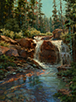 Sun Sparkles and Aqua  12 x 9 Oil