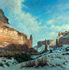 Sundown across Legend-Canyon de Chelly  24 x 24 Oil