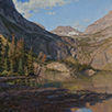 The Mountains Awaken-Glacier National Park  30 x 30 Oil