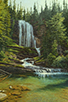 Tumble into Aqua Shimmer  36 x 24