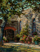 Walkway to Solitude-Mission Espada, San Antonio, TX  14 x 11 Oil