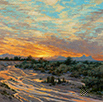 When Desert Skies Weave Magic  14 x 14 Oil