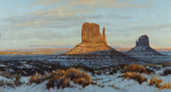Winter Patina-Monument Valley  8 x 15 Oil